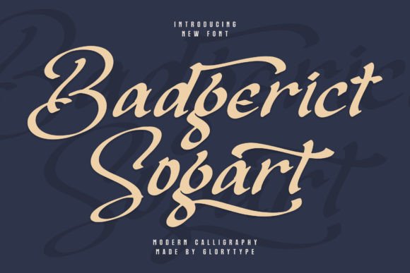 Badgerict Sogart: A Modern Calligraphy Font for Editorial Elegance