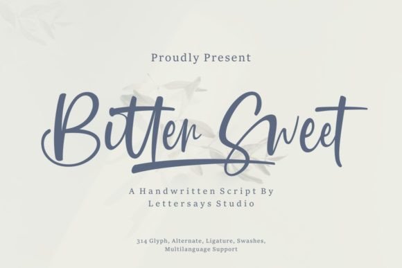 Bitter Sweet Font: Elevating Your Brand with Handwritten Elegance