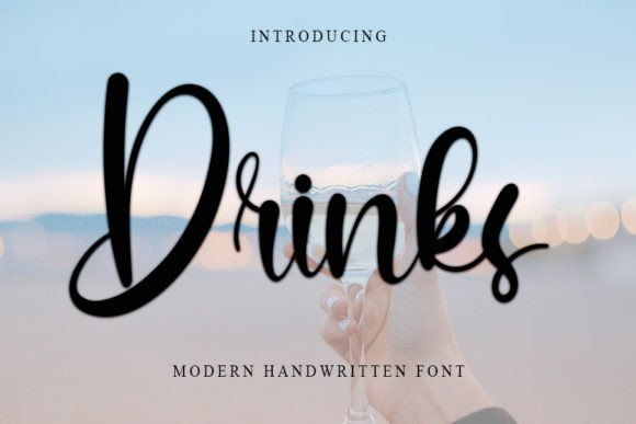 Drinks: A Handwritten Font That Elevates Your Editorial Design