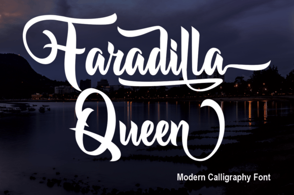 Faradilla Queen: A Romantic Script Font for Impactful Digital Marketing