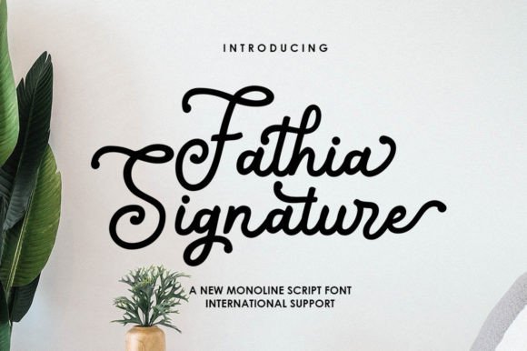 Fathia Signature: A Handwritten Font for Crafters and Product Makers