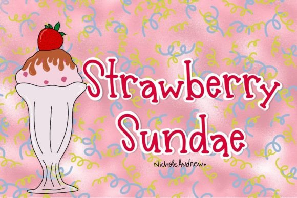 Strawberry Sundae: A Sweetly Playful Font for Makers and Creative Sellers